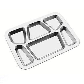 Bandeja Tramontina Service em Aço Inox com 6 Divisórias Tramontina