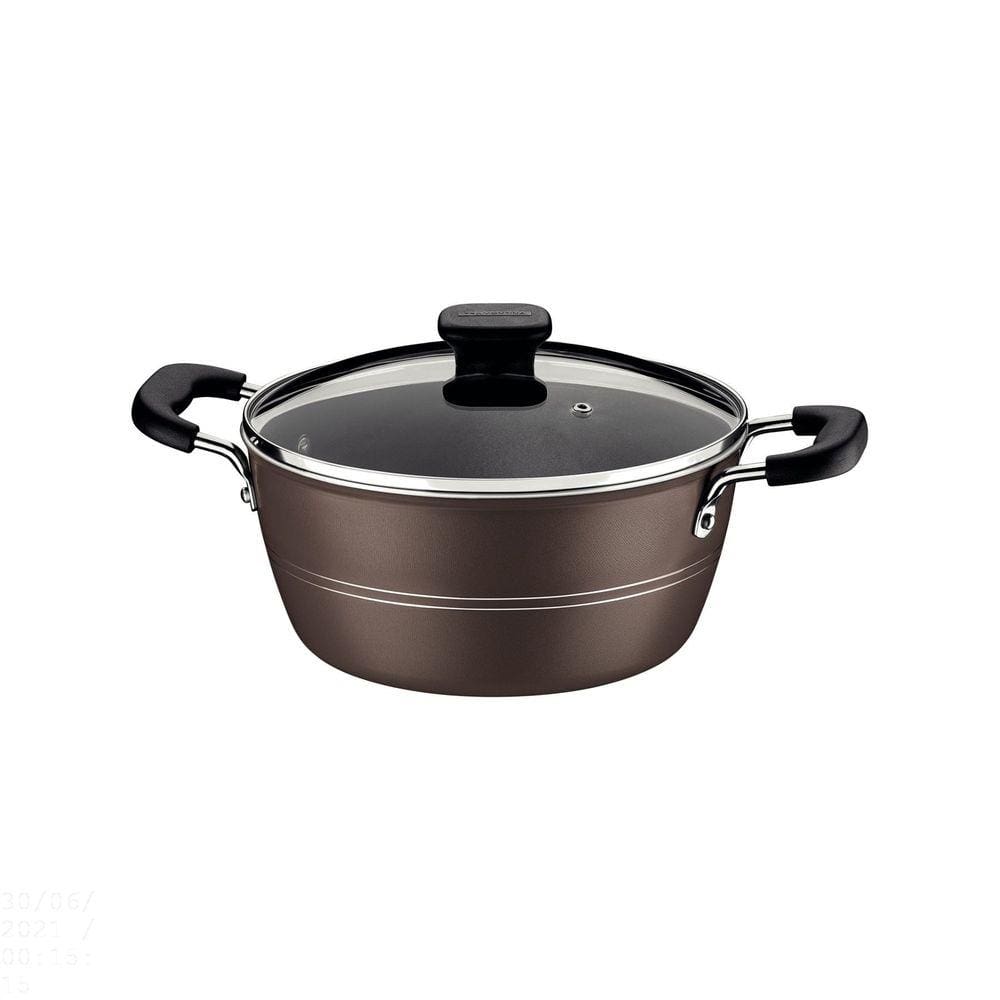 Caçarola Tramontina Sicília em Alumínio com Revestimento Interno e Externo em Antiaderente Starflon Excellent Avelã 20 cm 2,4 L Tramontina