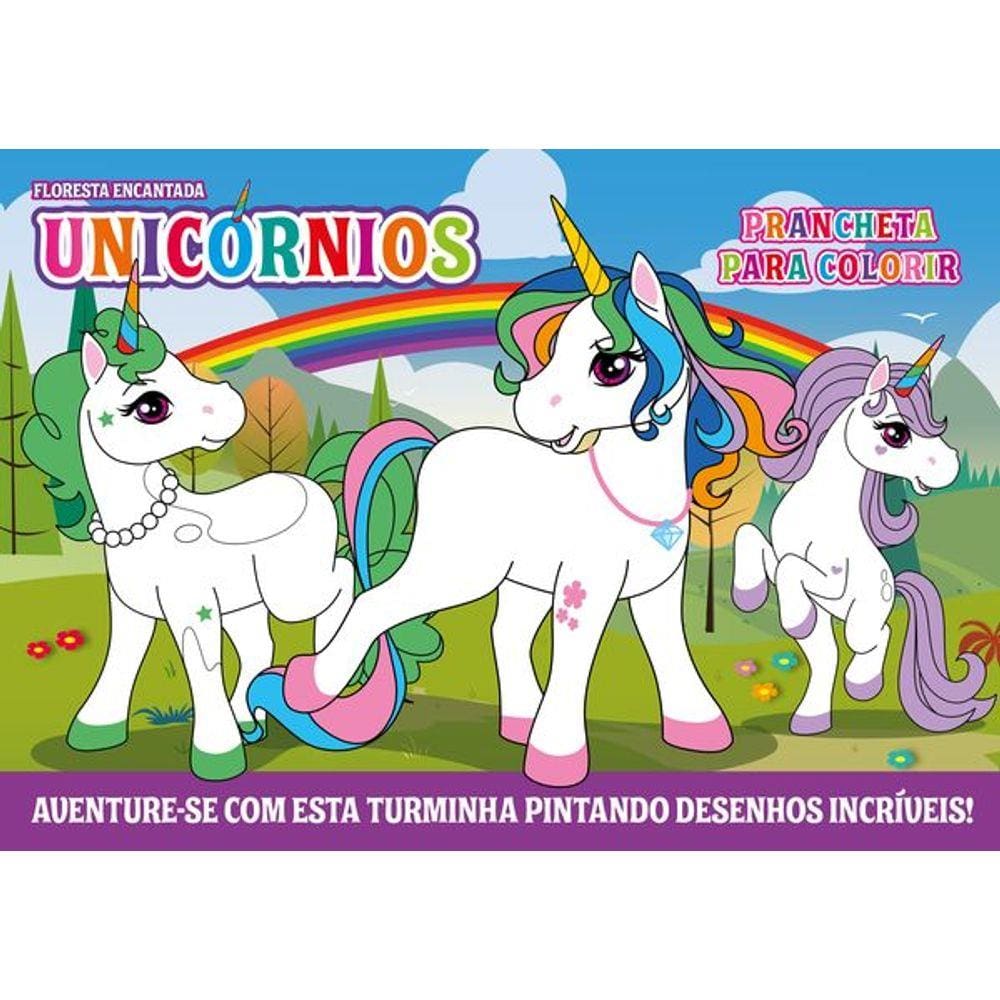 Unicórnios - Prancheta para Pintar