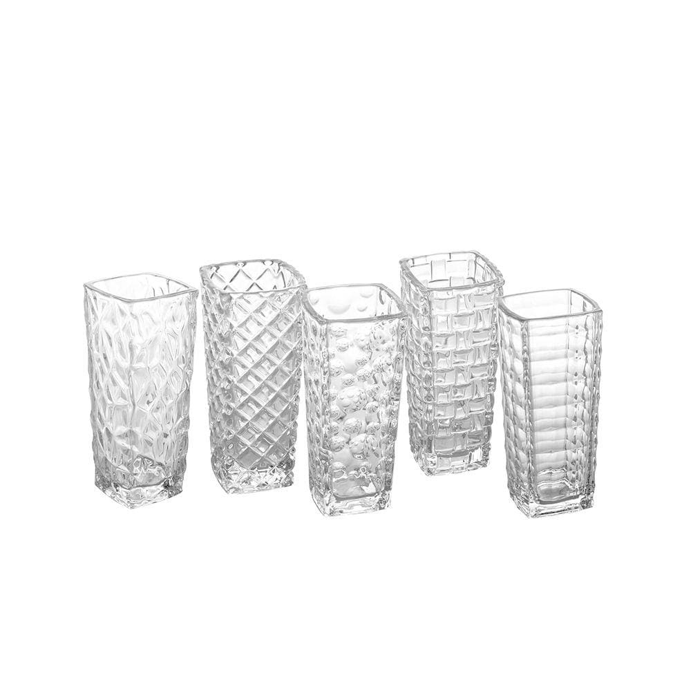 Vaso de vidro sodo-cálcico sortido 6x15cm