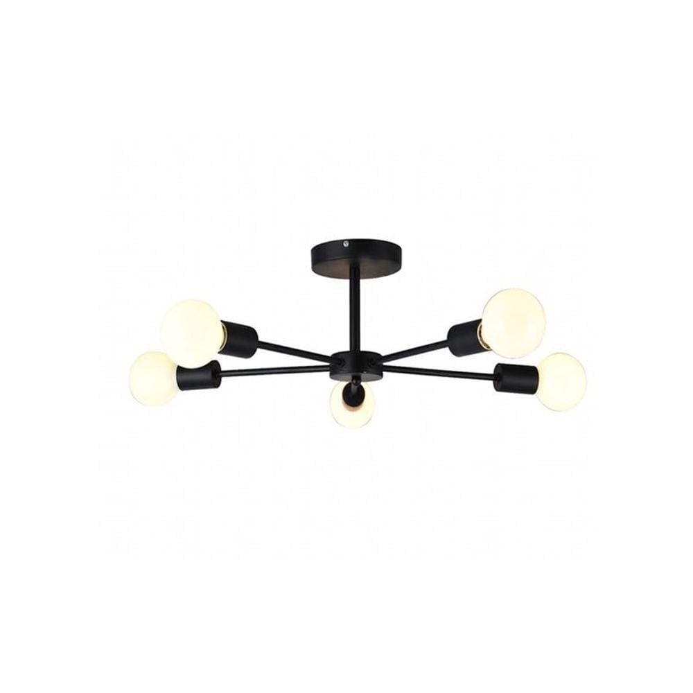 Plafon Taschibra Cyber 5 Preto E27 Bivolt