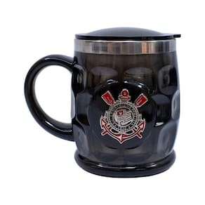 Caneca Térmica Brasão Metal 500Ml - Corinthians