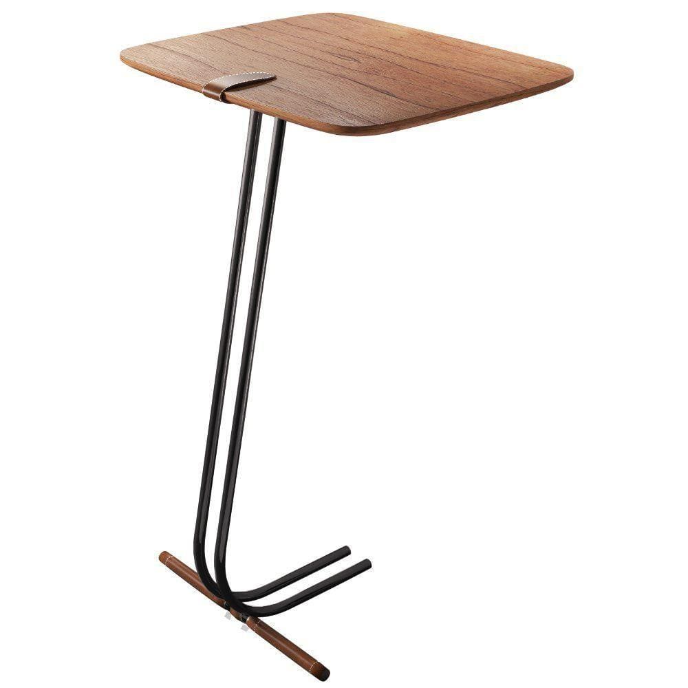 Mesa Apoio Lateral para Sofá Lisboa Pé Preto Cinamomo