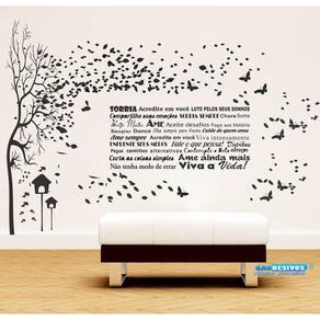 Adesivo Decorativo De Parede Árvore E Sorria Motivacional