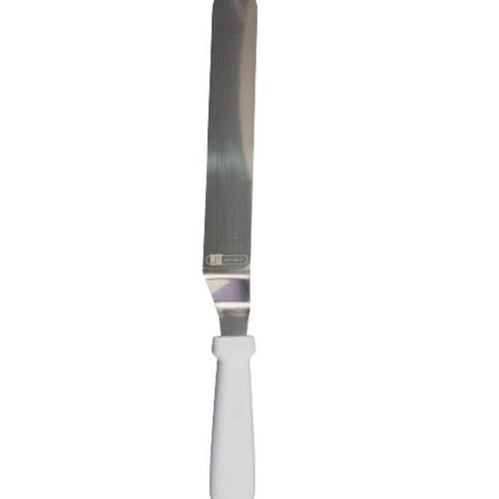 Espátula Confeiteiro Curva 10 Inox Cabo Branco - James F