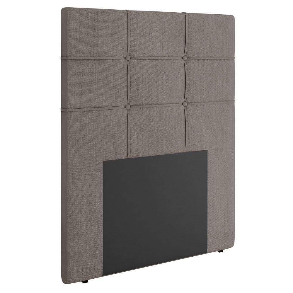 Cabeceira Cama Box Solteiro 90cm D10 Esmeralda Suede Bege - Mpozenato