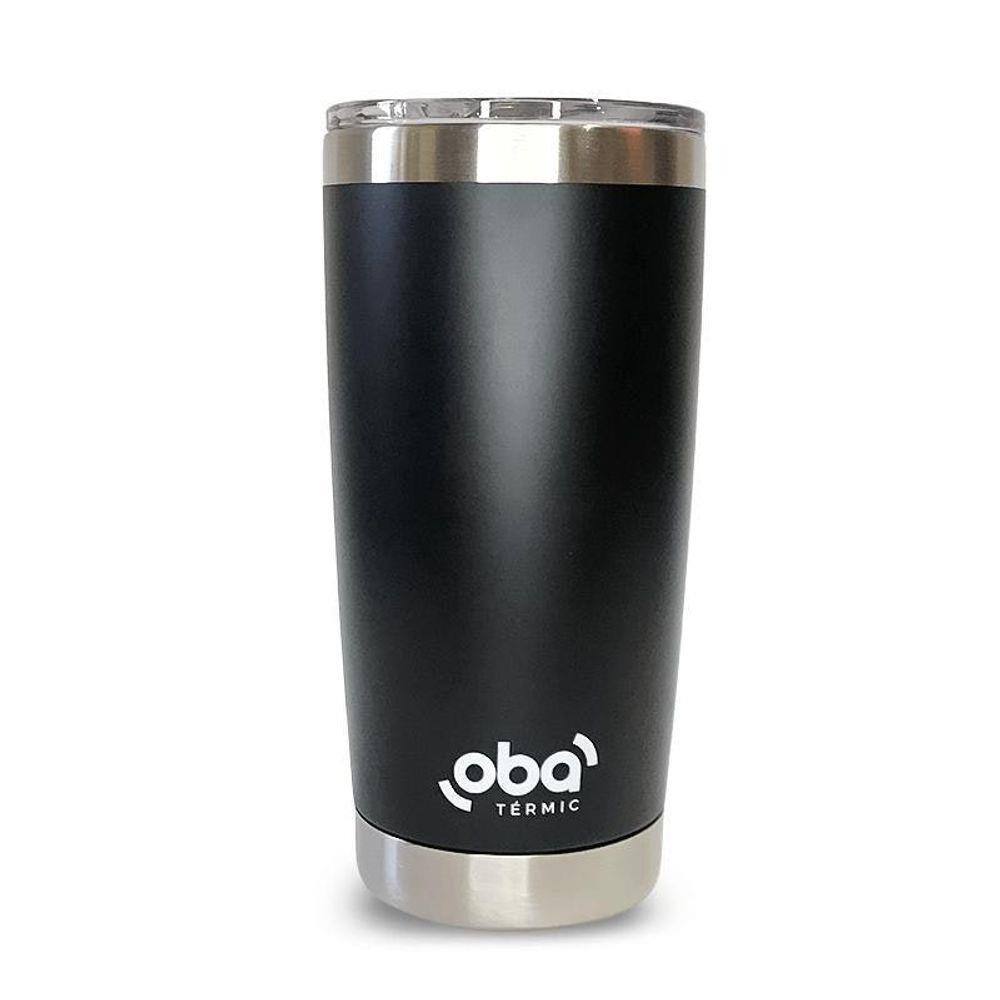 Copo Térmico Com Tampa E Abridor Preto - Preto