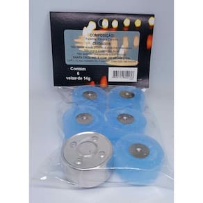Velas Rechaud Flutuante Azul Claro Decoração Porta-Vela 6un