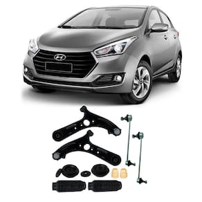 Bandeja + Bieleta + Kit Batente Hyundai Hb20 CLimitador Dianteiro 2016 Até 2019 O Par