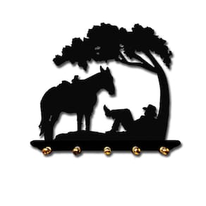 Porta chaves cowboy e cavalo
