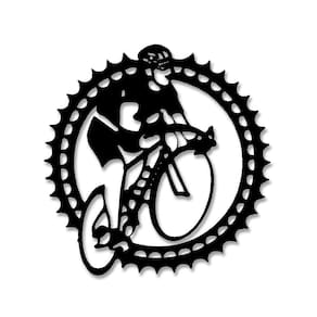 Placa decorativa engrenagem bicicleta 38cm