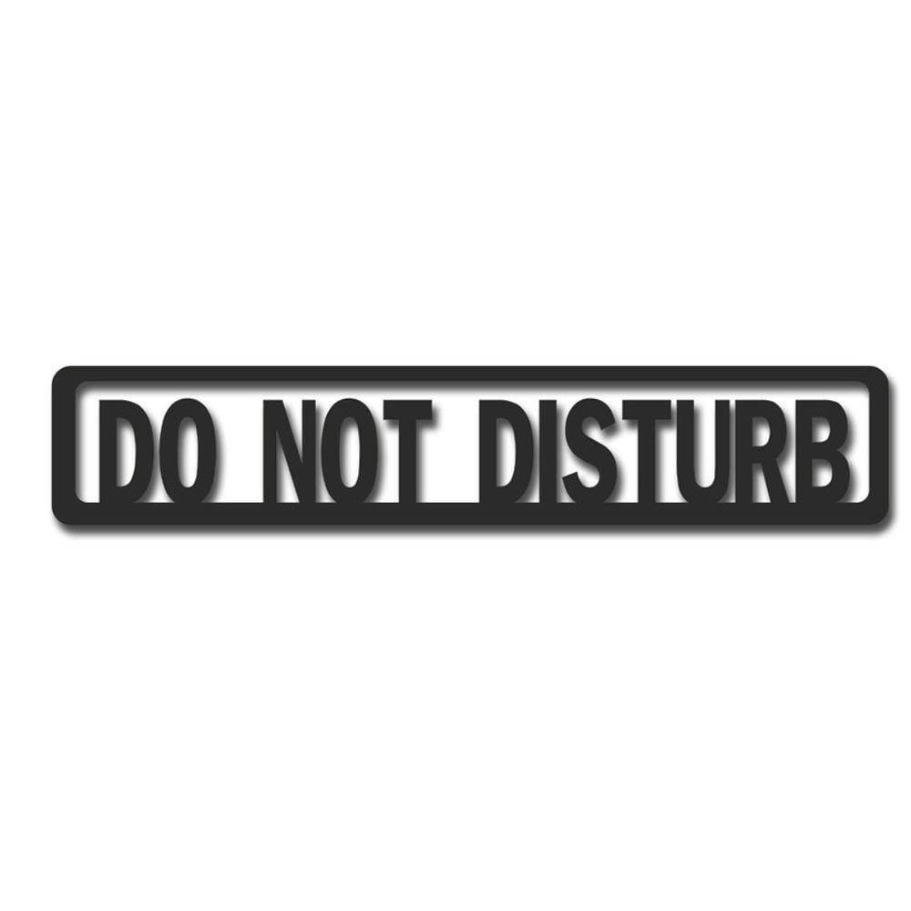 Placa decorativa com dizeres do not disturb 2