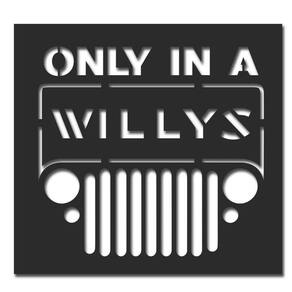 Placa decorativa Jeep Willys