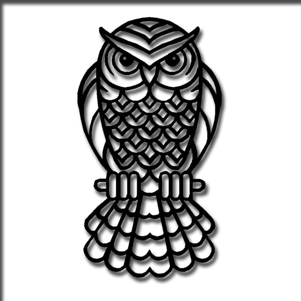 Placa decorativa corujão