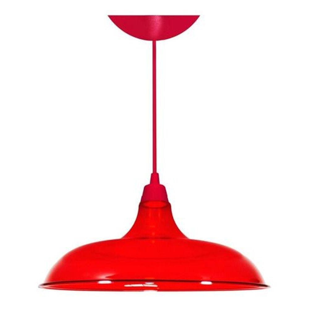 Lustre Luminária Pendente Utron Prato Bedd Estilo Retrô 32cm