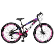 Bicicleta Aro 26 Viking TuffX25 Freeride  21V Preto Rosa
