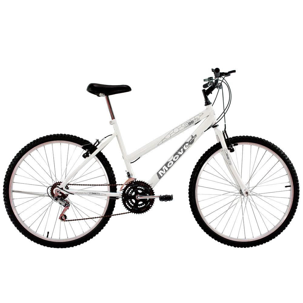 Bicicleta ultra bikes bicolor aro 24 18 marchas rosa e branca