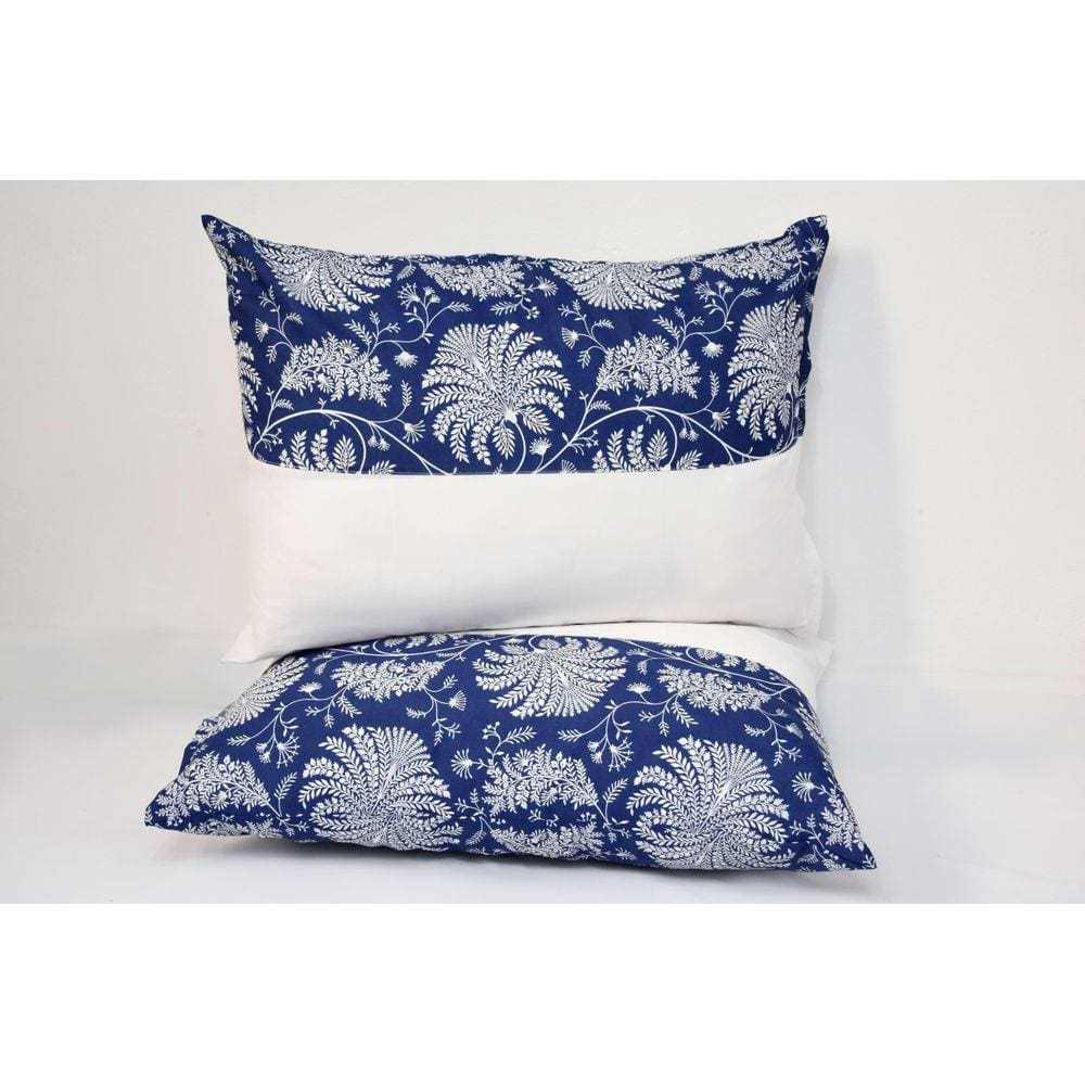Conjunto De Fronhas 100% Algodão 180 Fios 2 Peças Azul