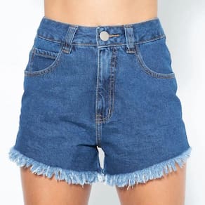 Short Hot Pant Jeans Azul Escuro Lady Rock