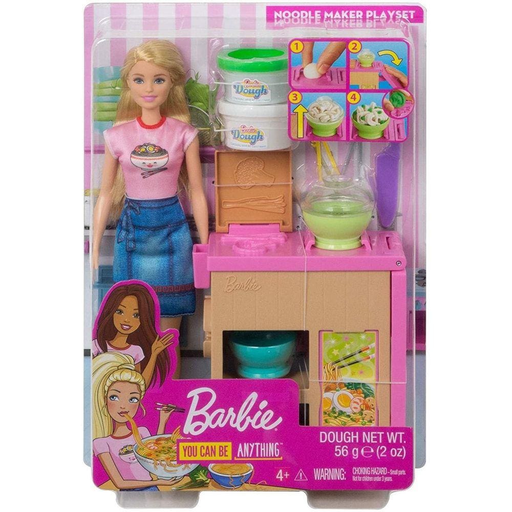 Boneca Barbie E Playset Maquina De Macarrao Da Mattel Ghk43