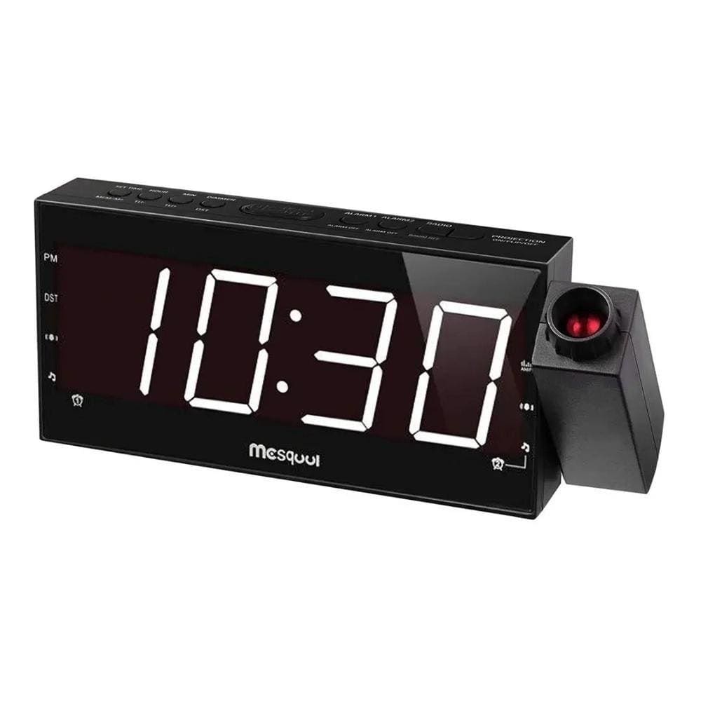 Radio Relógio Mesqool Am Fm Vibrante Com Projeção De Tempo