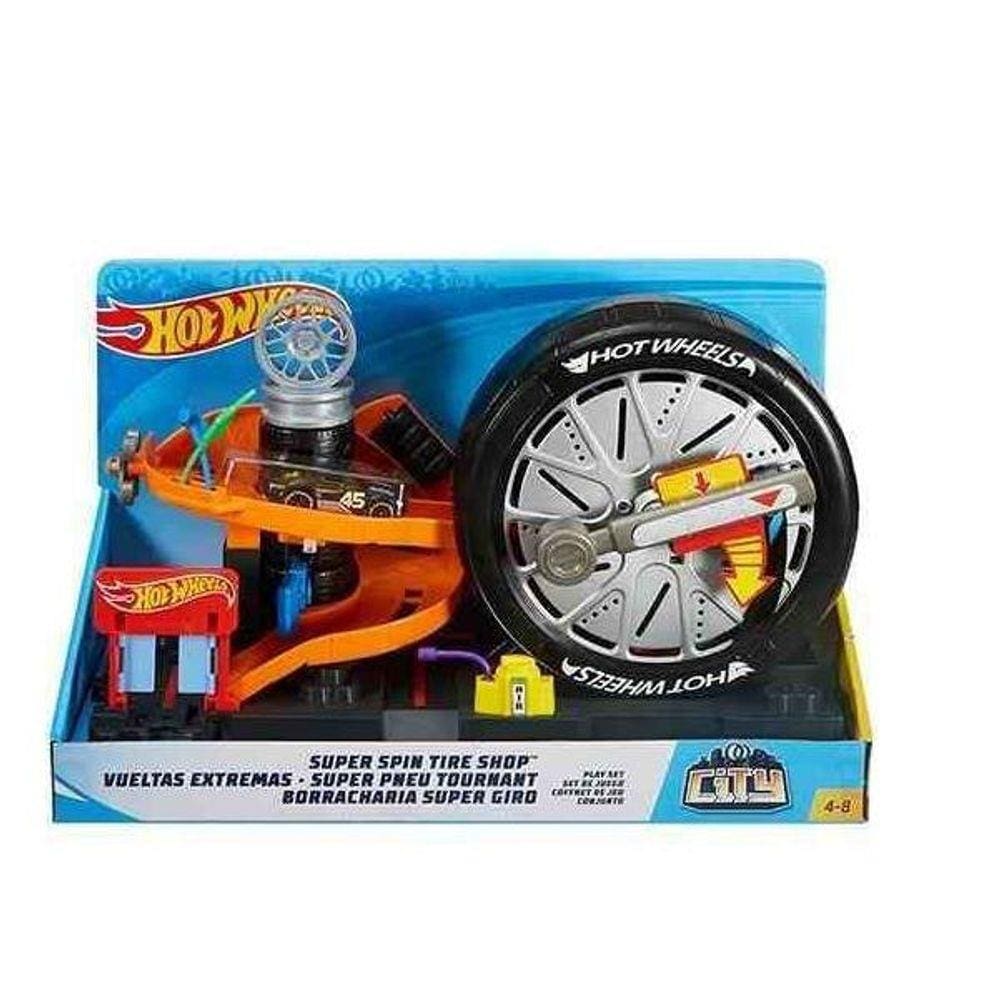 Pista Hot Wheels Super Loja de Pneus City 2022 Mattel HDP02