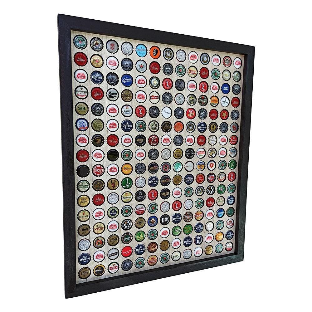 Quadro Decorativo Porta Tampinhas - Linha Master Preto - 208