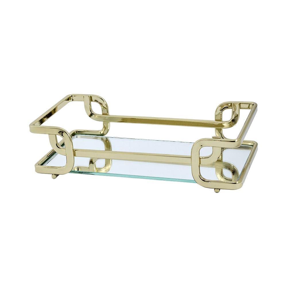 Bandeja Hara Luana Dourada 37X57 Cm