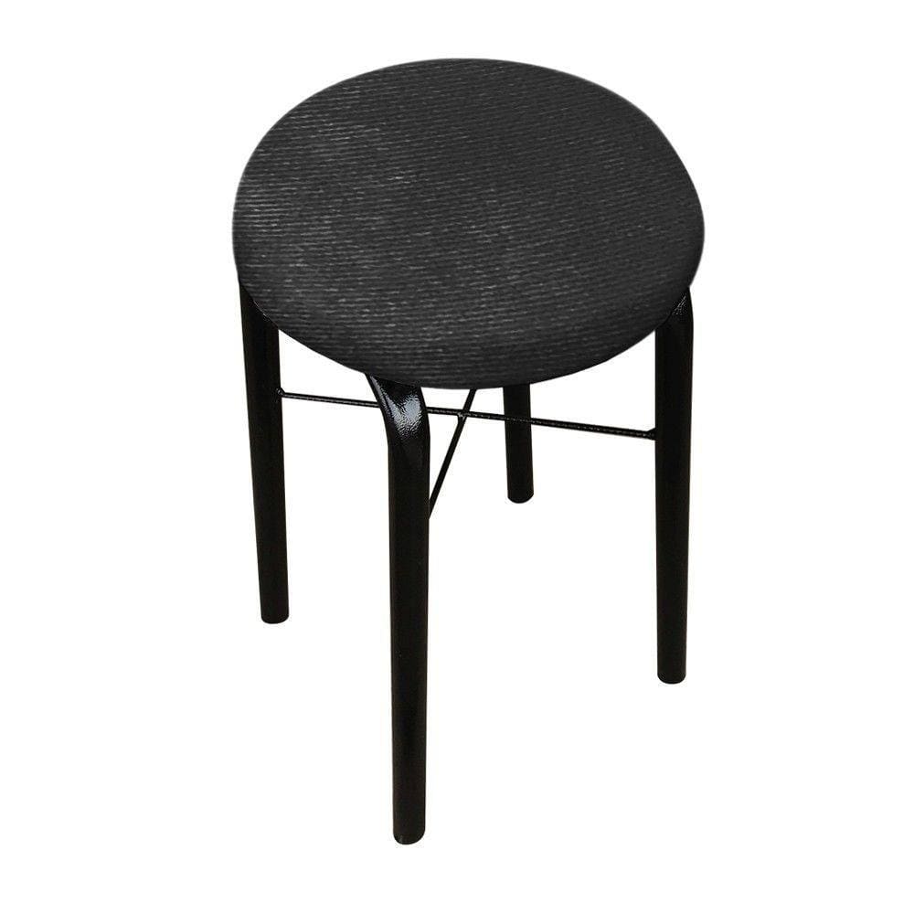 Banqueta Baixa Manu Suede D`rossi Cor Preto