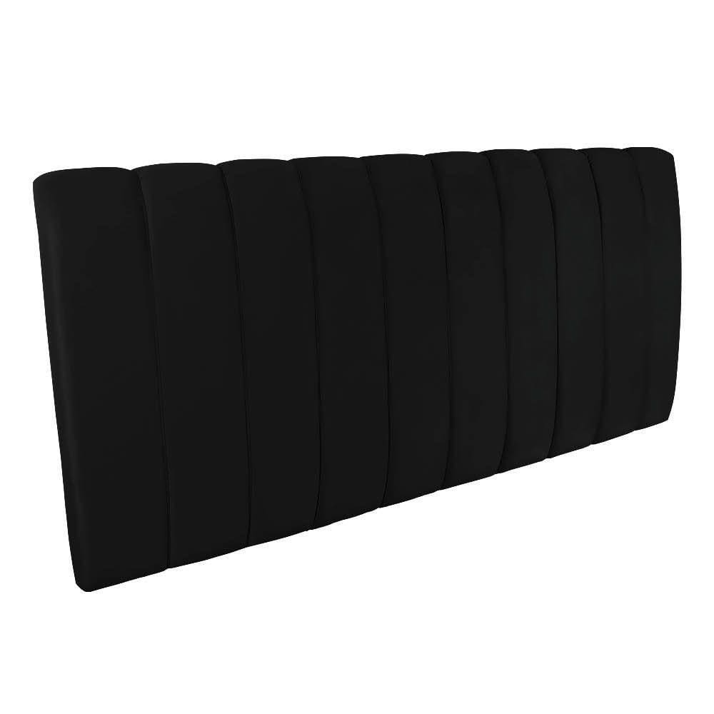 Cabeceira Painel Olivia Queen 160 Cm Veludo Preto D`rossi