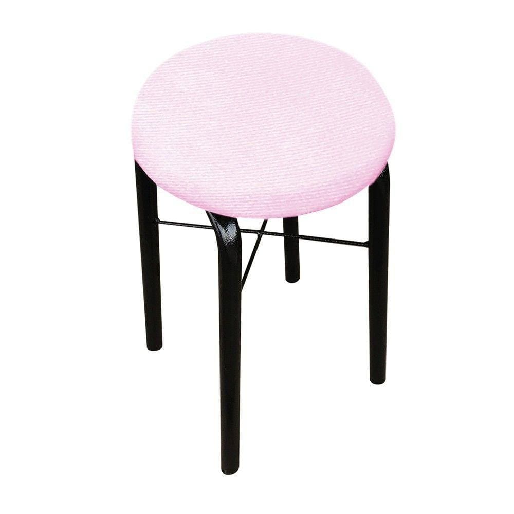 Banqueta Baixa Manu Suede D`rossi Cor Rosa Bebê