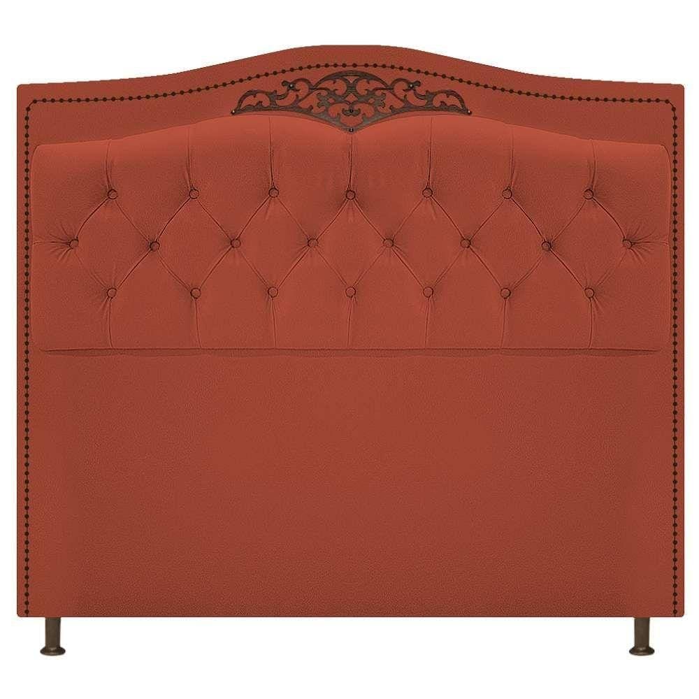 Cabeceira Estofada Yasmim 140cm Terracota