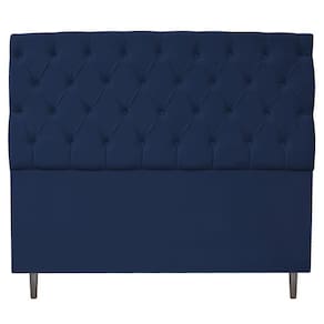 Cabeceira Estofada Liverpool 195cm Azul Marinho