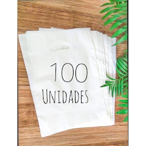 Kit 100 Sacolas Premium Boca De Palhaço p/ loja 30x40 Opções