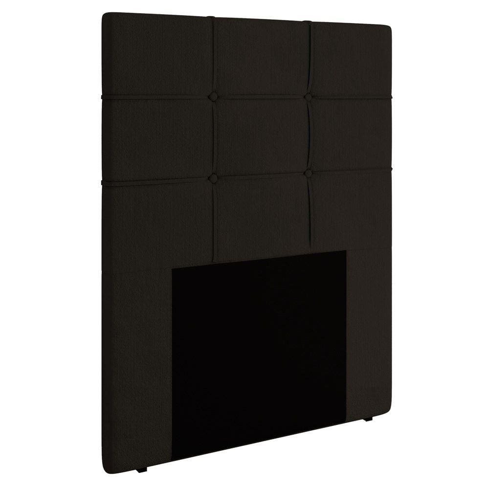Cabeceira Cama Box Solteiro 90cm D10 Esmeralda Suede Marrom - Mpozenato