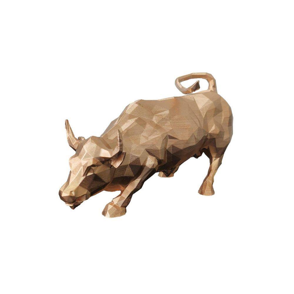 Touro De Wall Street Bolsa De Valores Investidor - Cor Ouro