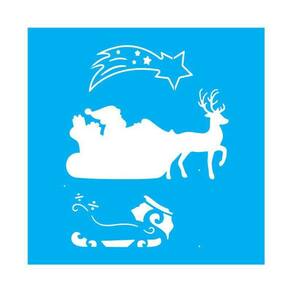 Stencil Tamako Papai Noel - 30X30Cm - Ref 9730