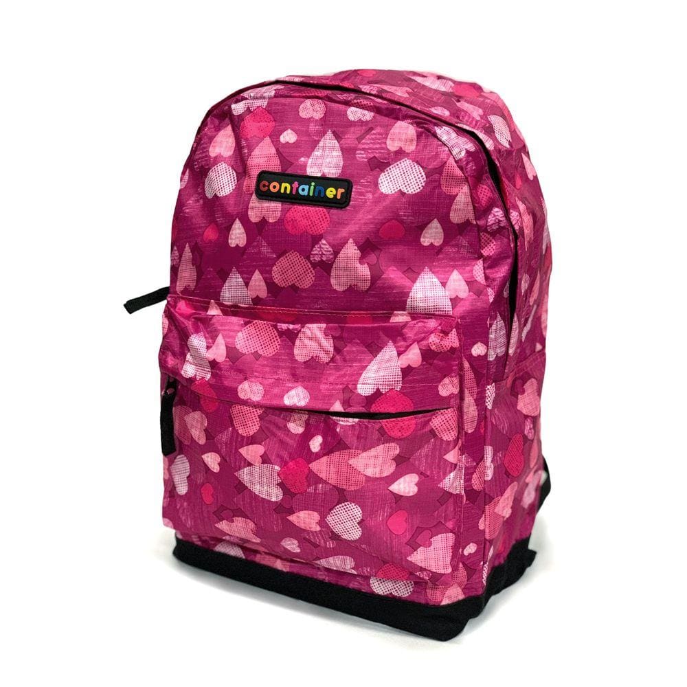 Mochila G Juvenil Feminina Container Rosa Coração