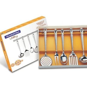 Jogo Utensílios Aço Inox 6pçs Utility Tramontina