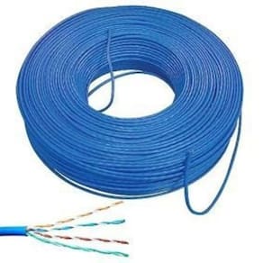Cabo De Rede Patch Cord De 30 Metros Cat-5E Azul Lan Montado