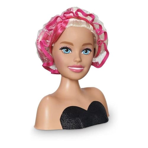 Cabeça de boneca para pentear e maquiagem para meninas, boneca pequena  cabeça de estilo com acessórios de cabelo com brinquedos de secador de  cabelo