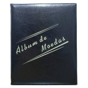 Álbum Acolchoado Grande Preto Para 200 Moedas Pinos