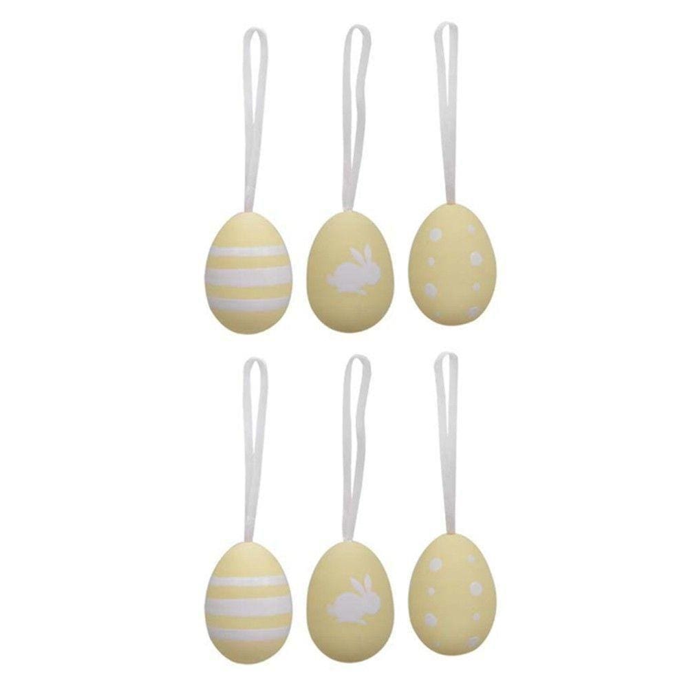 Kit 6 Enfeite Ovo Plt Colorido
