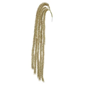 Folhagem Natalina Rabo De Raposa Glitter Dourado