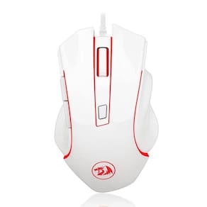 Mouse Gamer Redragon Nothosaur M606W Led Vermelho 3200DPI 6 Botões - Branco