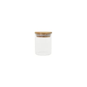 Pote De Vidro De Mantimentos 200ml C/ Tampa De Bambu Oikos