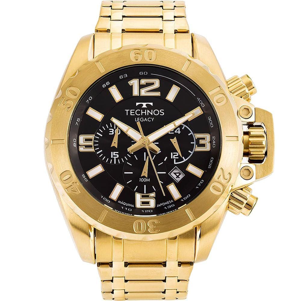 Relógio TECHNOS masculino analógico dourado JS25CQ/1P