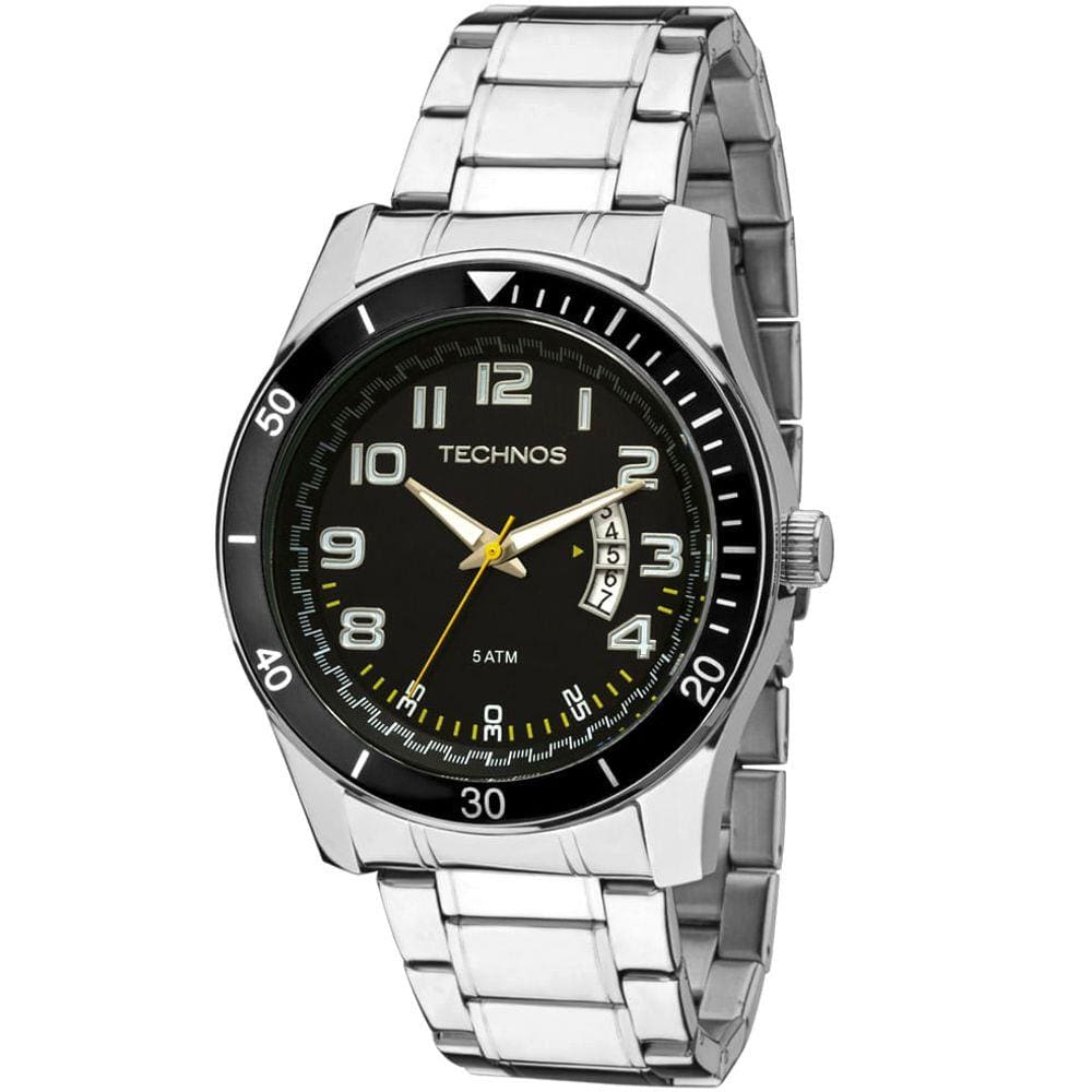 Relógio TECHNOS masculino analógico prata 2115KSL/1Y