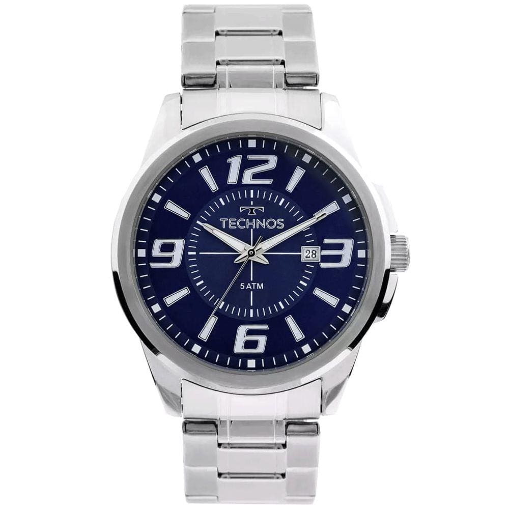 Relógio TECHNOS masculino analógico prata 2115KZZS/1A