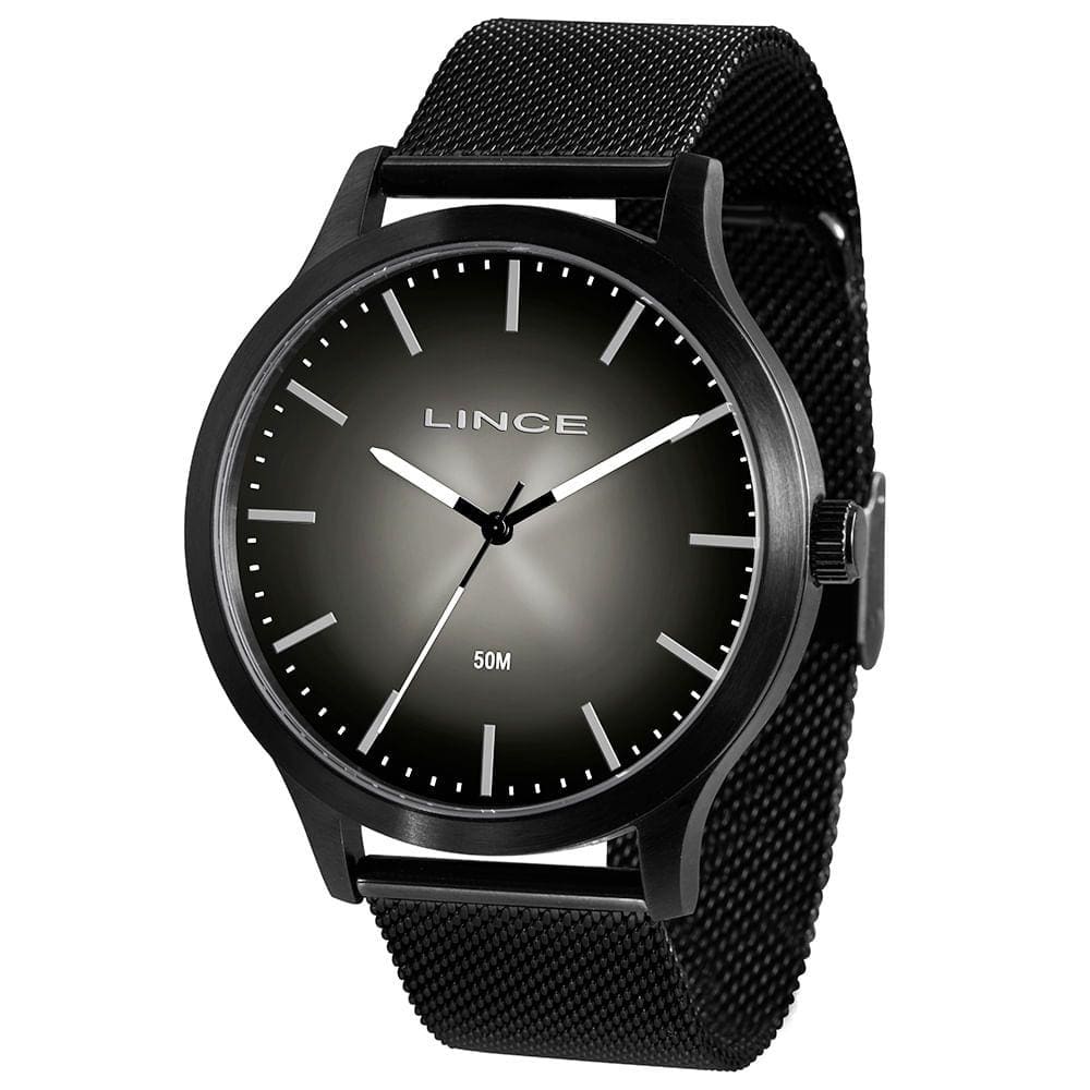 Relógio LINCE masculino preto/cinza esteira MRN4602L G1PX